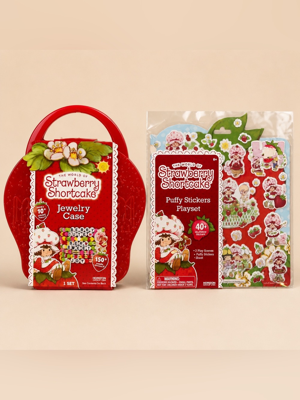 Strawberry Shortcake Jewelry Case and a Strawberry Shortcake Puffy Sticker Set